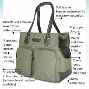 Django Pet Carrier Navy Blue Dog Carrier Purse Shoulder Bag with Pockets Storage